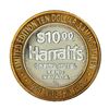 Image 2 : .999 Silver Harrahs Reno, Nevada $10 Casino Limited Edition Gaming Token