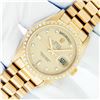 Image 3 : Rolex Men's 18K Yellow Gold Diamond Day Date President Wristwatch