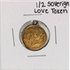 Image 1 : No Date 1/2 Sovereign Gold Love Token Coin - MIY