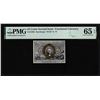 Image 1 : 1863 Second Issue 25 Cents Fractional Note Fr.1286 PMG Gem Uncirculated 65EPQ