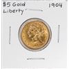 Image 1 : 1904 $5 Liberty Head Half Eagle Gold Coin