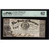 Image 1 : 1865 $10 State of Georgia, Milledgeville Obsolete Note GACR33 PMG Uncirculated 62