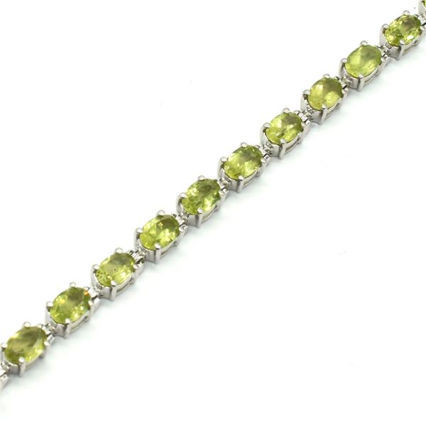 S185-70 SILVER PERIDOT(8.5CT) BRACELET