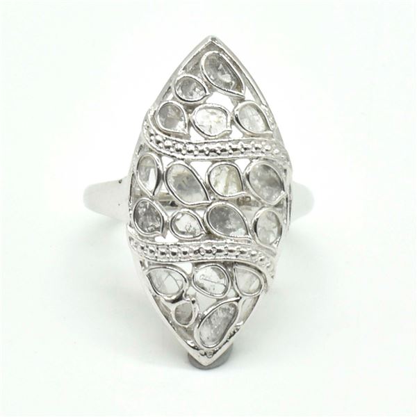 S185-69 SILVER DIAMOND (0.75CT) RING