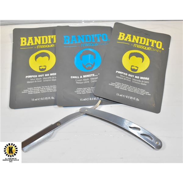 NEW BARBERS STRAIGHT RAZOR AND MENS FACIAL