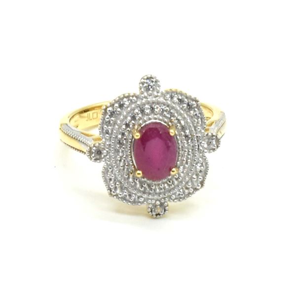 S185-71 RUBY WHITE TOPAZ(1.45CT) RING