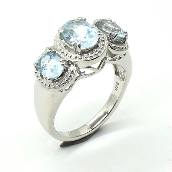 S185-97 BLUE TOPAZ WHITE TOPAZ(2.25CT) RING