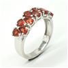 Image 1 : S185-92 SILVER ORANGE SAPPHIRE(1.35CT) RING