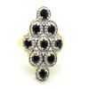 Image 1 : S185-75 BLUE SAPPHIRE WHITE TOPAZ RING