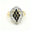 Image 1 : S185-53  BLUE SAPPHIRE WHITE TOPAZ RING
