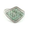 Image 1 : S185-66 SILVER EMERALD(0.55CT) RING
