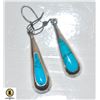 Image 1 : SOLID STERLING SILVER TURQUOISE GEMSTONE EARRINGS