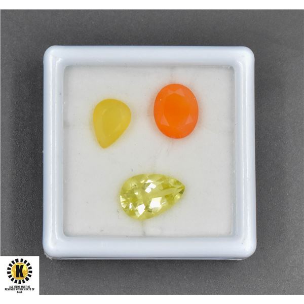 #560-NATURAL CAMELIAN 3.67CT,OPAL 1.60CT,QZ  3.70C