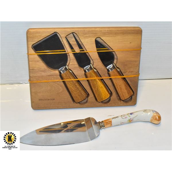 NEW BRANDANI ITALY CHEESE KNIFE SET 3 PIECES