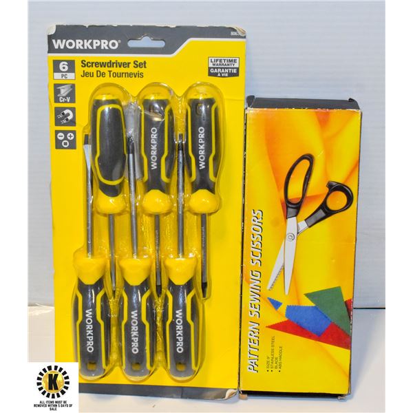 NEW 6PC WORKPRO SCREWDRIVER SET LIFE TIME WARRANTY