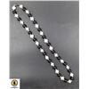 Image 1 : #153-NATURAL FRESH WATER PEARL+BLACK AGATE