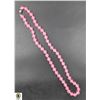 Image 1 : #162-NATURAL PINK JADE NECKLACE 17"/8MM