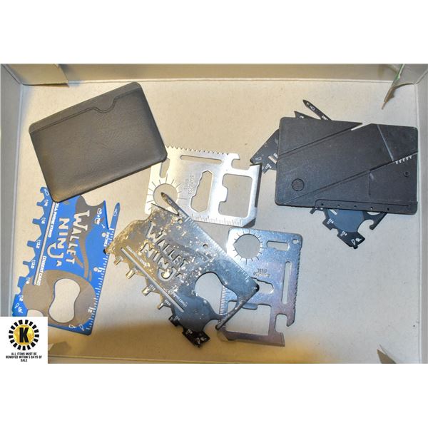 LOT OF 3 WALLET NINJA 18 IN 1 MULTI-PURPOSE CREDIT