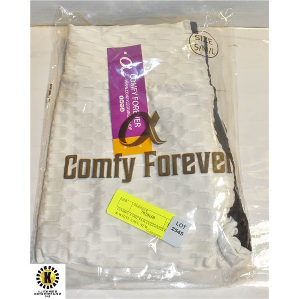 COMFY FOREVER LEGGINGS BLACK & WHITE S/M/L NEW