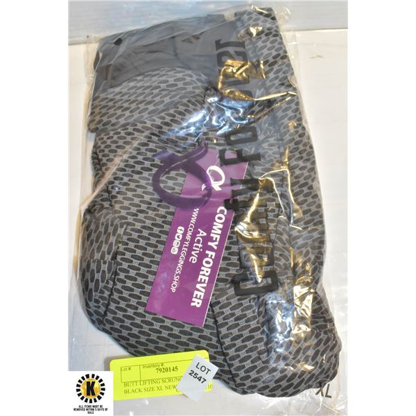 BUTT LIFTING SCRUNCH PANTS BLACK SIZE XL NEW