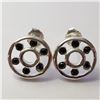 Image 1 : JP892-109 SILVER BLACK ONYX EARRINGS
