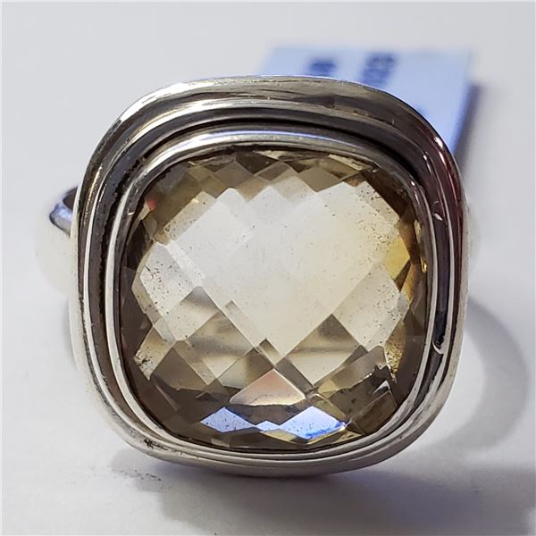 JP892-125 SILVER CITRINE(4.35CT) RING