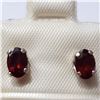Image 1 : JP892-103 SILVER GARNET EARRINGS