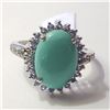 Image 1 : JP892-111 SILVER TURQUOISE TANZANITE RING