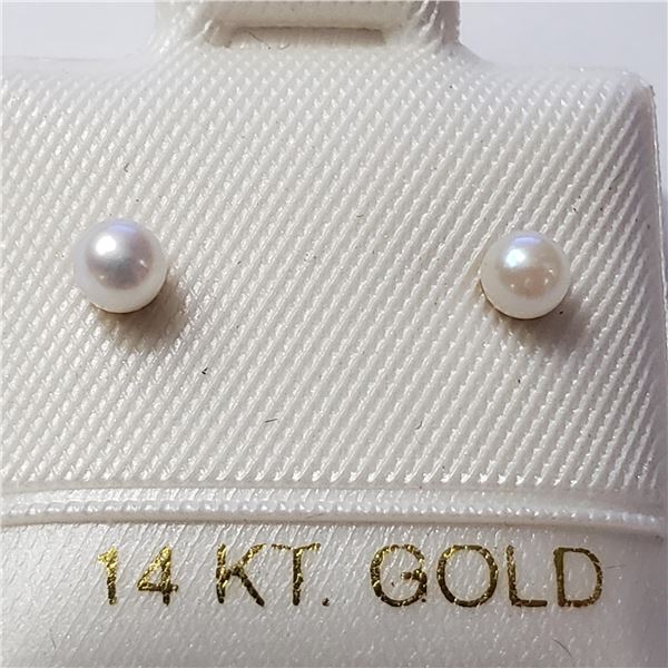 JP892-106 14K  FRESHWATER PEARL EARRINGS