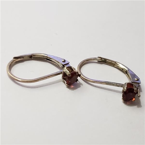 JP892-120 SILVER GARNET EARRINGS