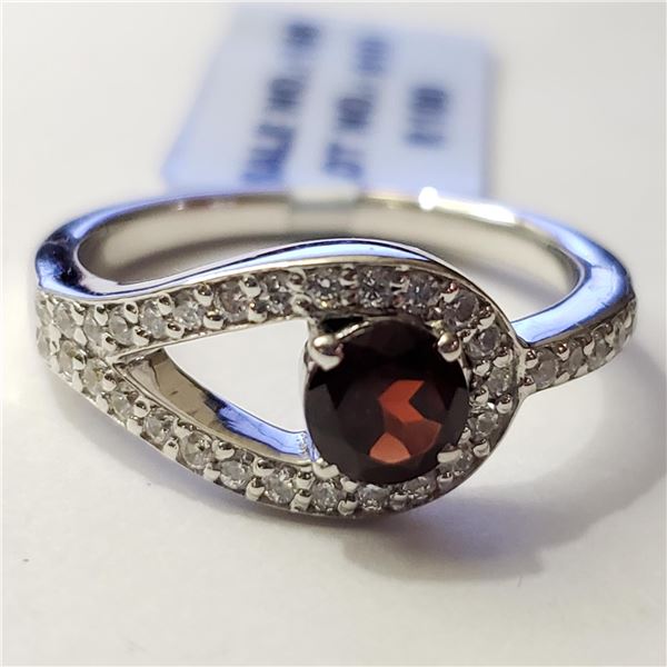 JP892-129 SILVER GARNET(1.3CT) RING