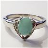 Image 1 : JP892-107 SILVER EMERALD RING