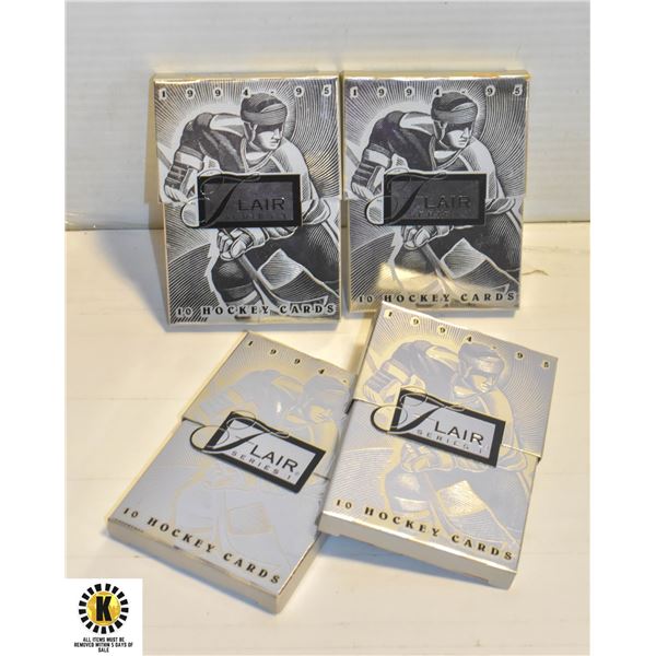 LOT OF 4 1994-1995 FLAIR SERIES 1 HOCKEY