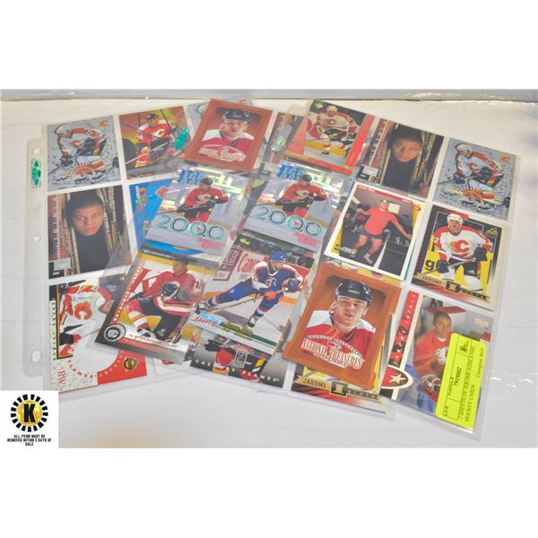 3 SHEETS OF JEROME IGINLA NHL HOCKEY CARDS