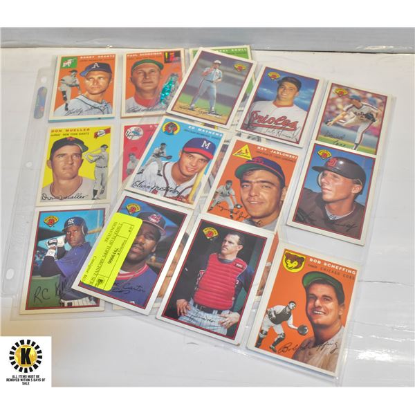 2 SHEETS OF TOPPS ARCHIVE SERIES SIGNATURE