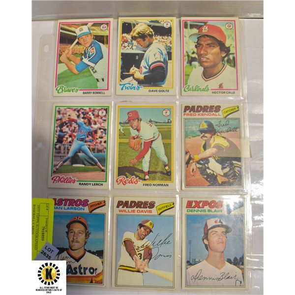 1977 TOPPS AUTOGRAPHED BASEBALL CARDS
