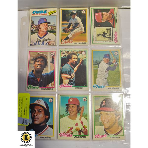1977 TOPPS AUTOGRAPHED BASEBALL CARDS