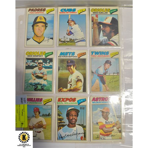 1977 TOPPS AUTOGRAPHED BASEBALL CARDS