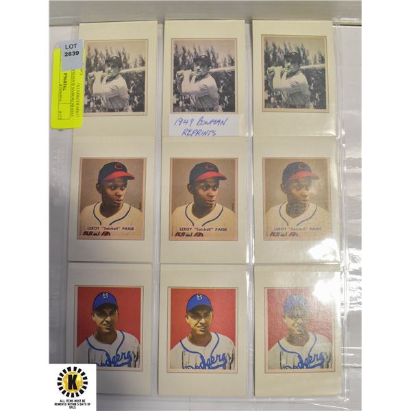 1949 BOWMAN BASEBALL CARDS (1989 REPRINTS)