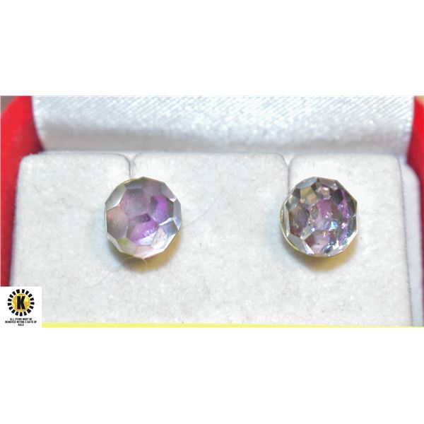 MULTICOLOR CRYSTAL EARRINGS 925 SILVER