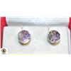 Image 1 : MULTICOLOR CRYSTAL EARRINGS 925 SILVER