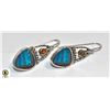 Image 1 : NEW SILVER PLATED & TURQUIOSE EARRINGS