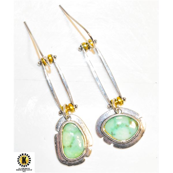 NEW SILVER PLATED & TURQUIOSE EARRINGS