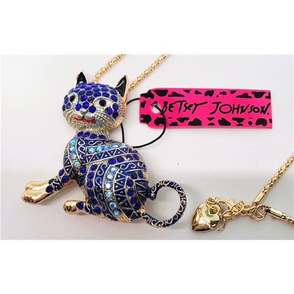 8) FROM DESIGNER BETSEY JOHNSON, GOLD TONE WITH