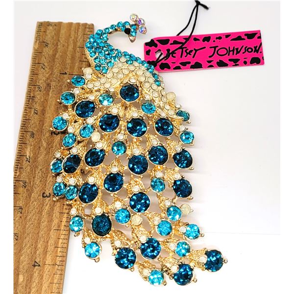 12)  FROM DESIGNER BETSEY JOHNSON, GOLD TONE WITH