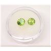 Image 1 : 4)  LOT OF 2 NATURAL ROUND MATCHED PERIDOT