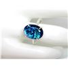 Image 1 : 36)  SHADES OF BLUE TRIP LATE OPAL SIZE 8.5 RING,