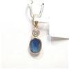 S211-250 14K DIAMOND SAPPHIRE PENDANT