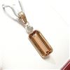 S211-230 14K TOURMALINE DIAMONDS PENDANT