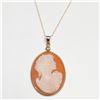 Image 1 : S211-217 14K CAMEO NECKLACE